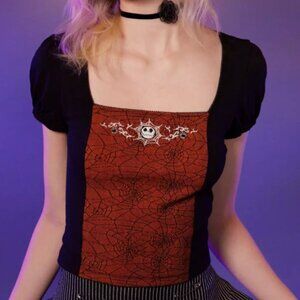 Her Universe The Nightmare Before Christmas Spiderweb Girls Top